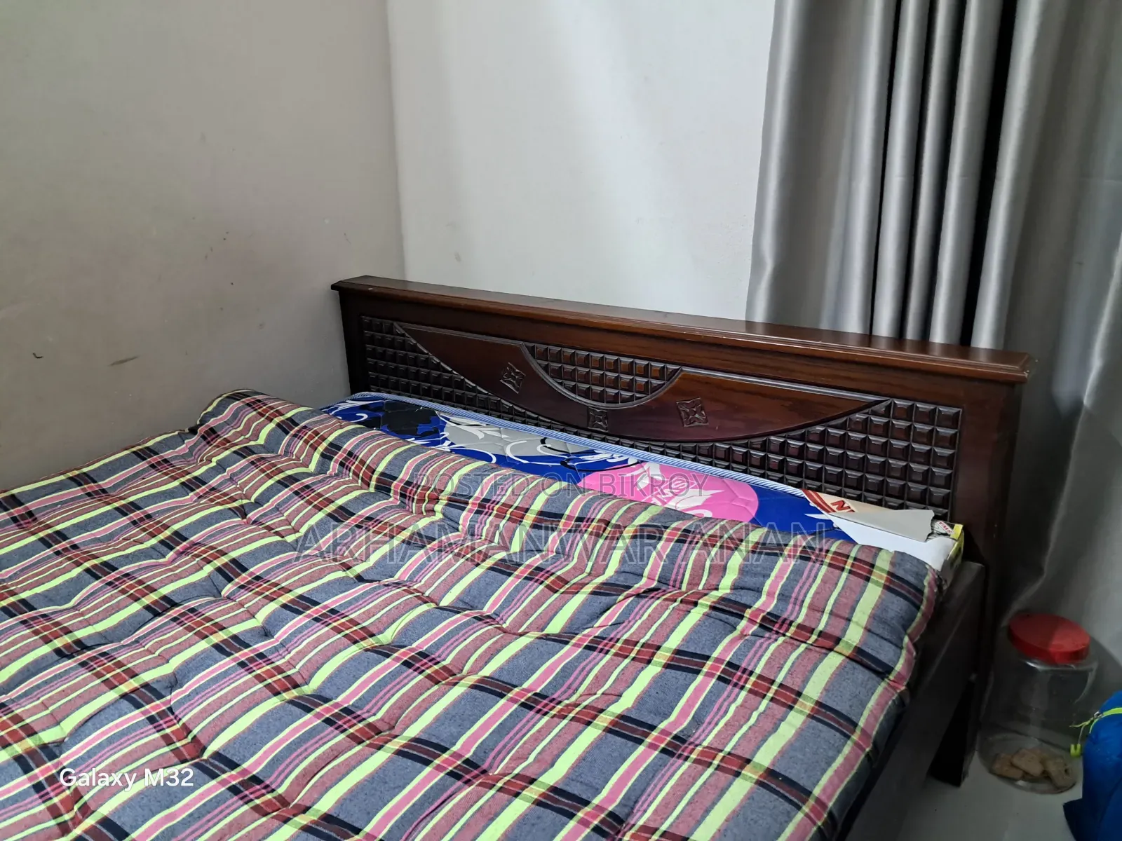 সেগুন কাঠের খাট ম্যাট্রেস ও তোশকসহ