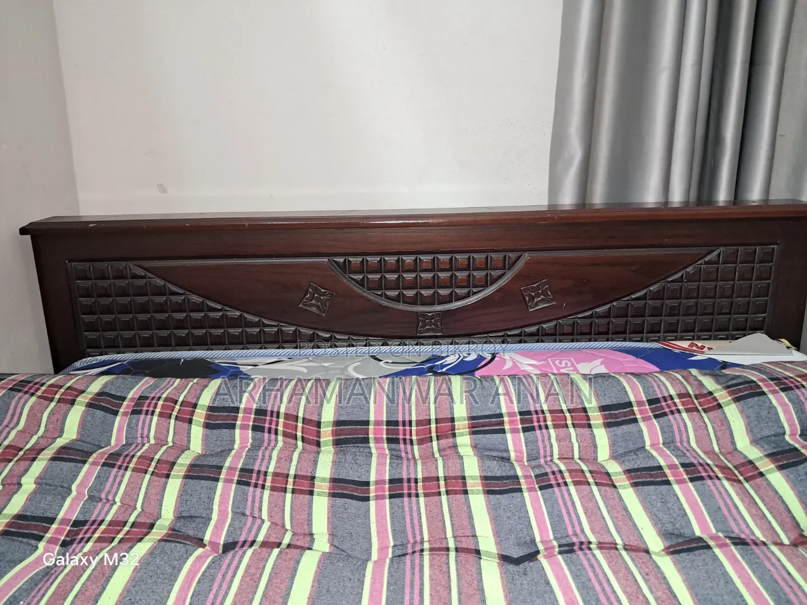 সেগুন কাঠের খাট ম্যাট্রেস ও তোশকসহ