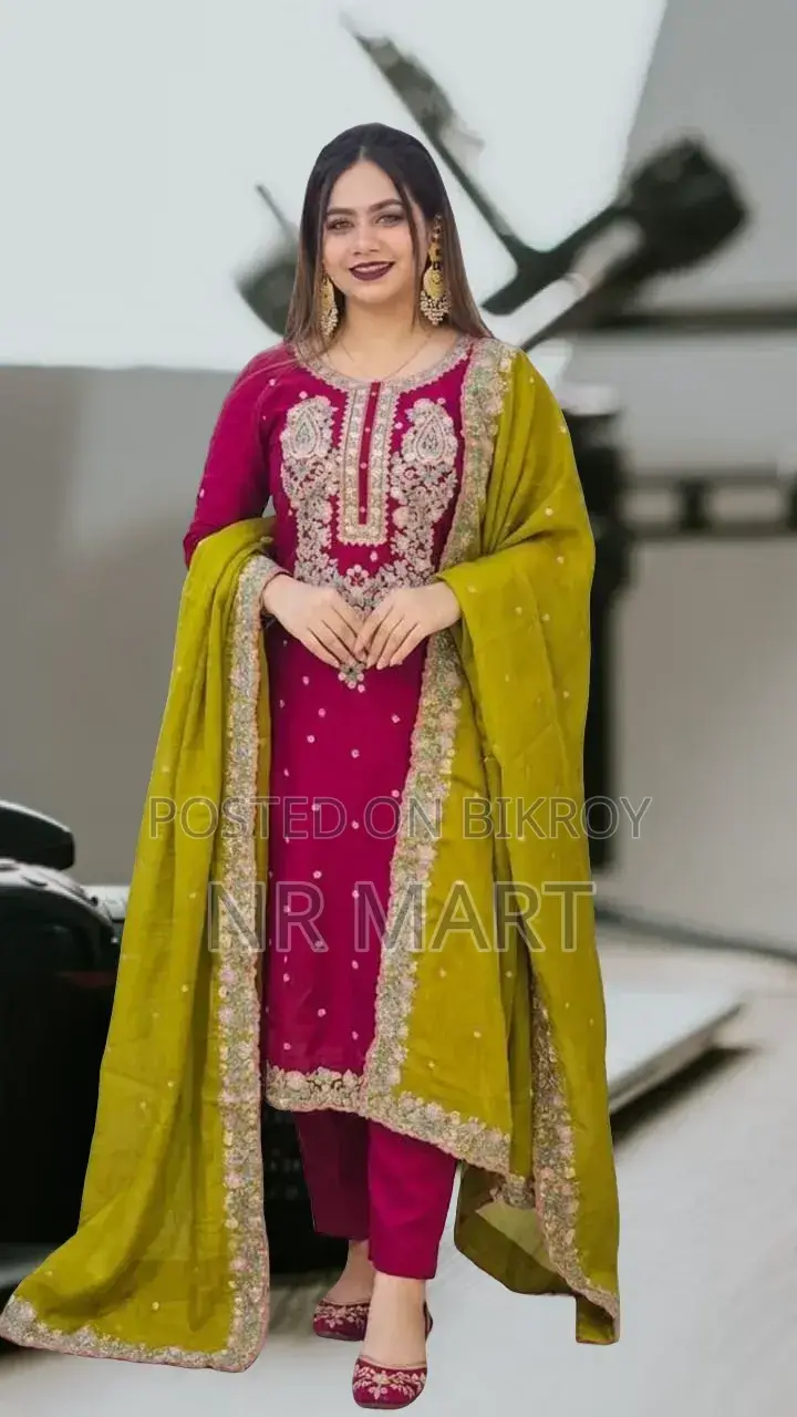 সিকোয়েন্স এমব্রয়ডারি থ্রি পিস