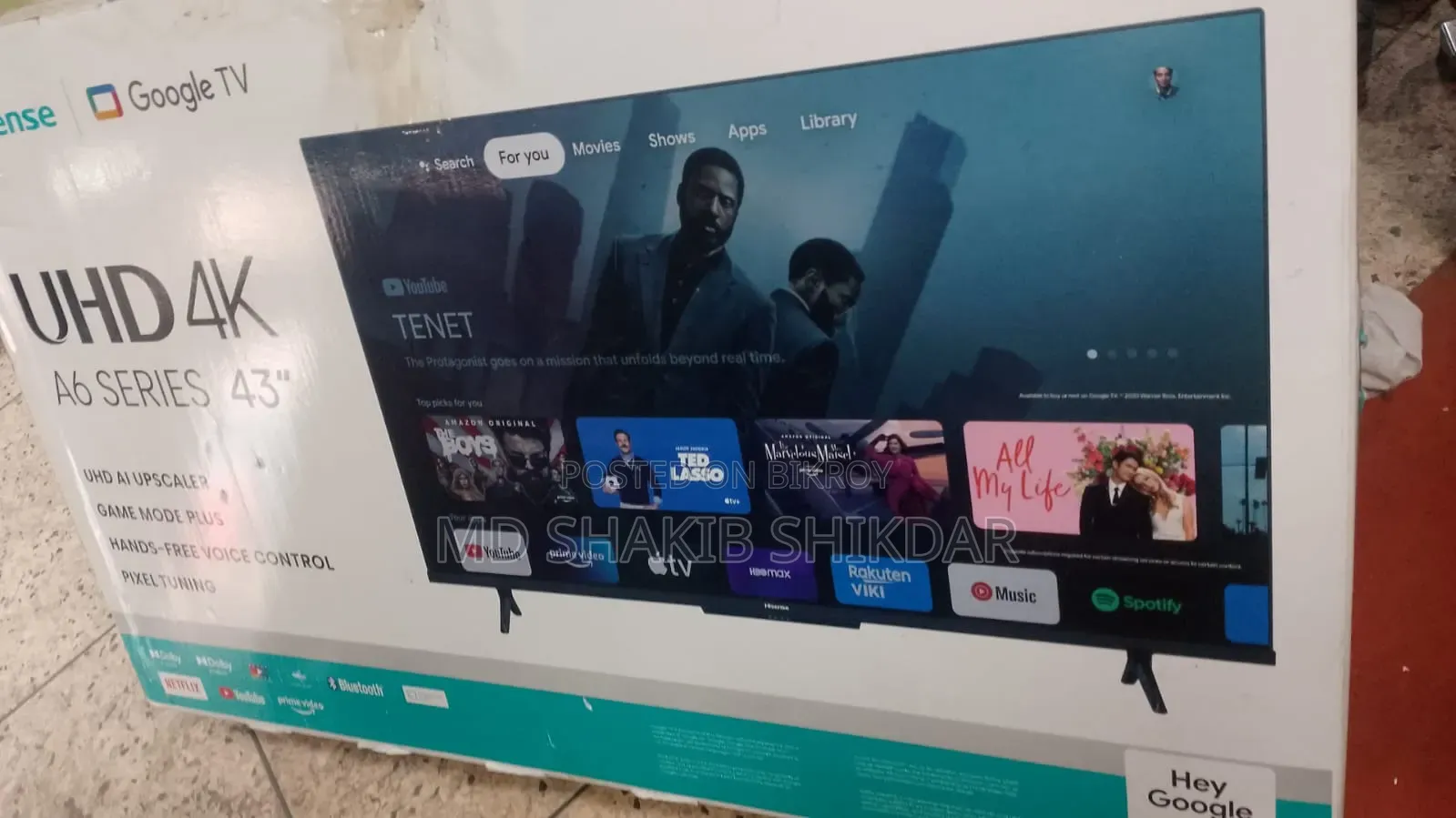 Hisense 43” 4k Android Smart Tv (Google Tv)