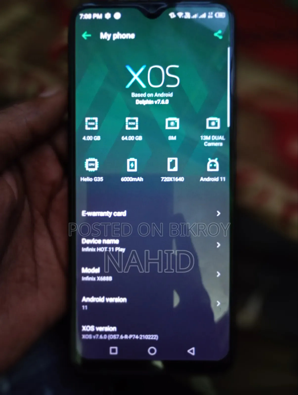 Infinix Hot 11 Play 64 GB Black