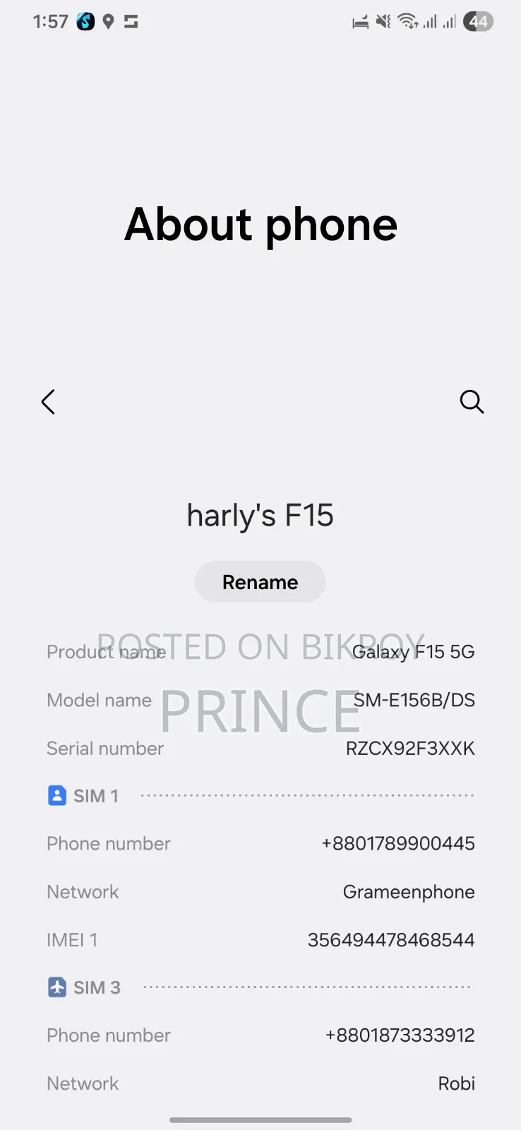 New Samsung Galaxy F15 128 GB Pink