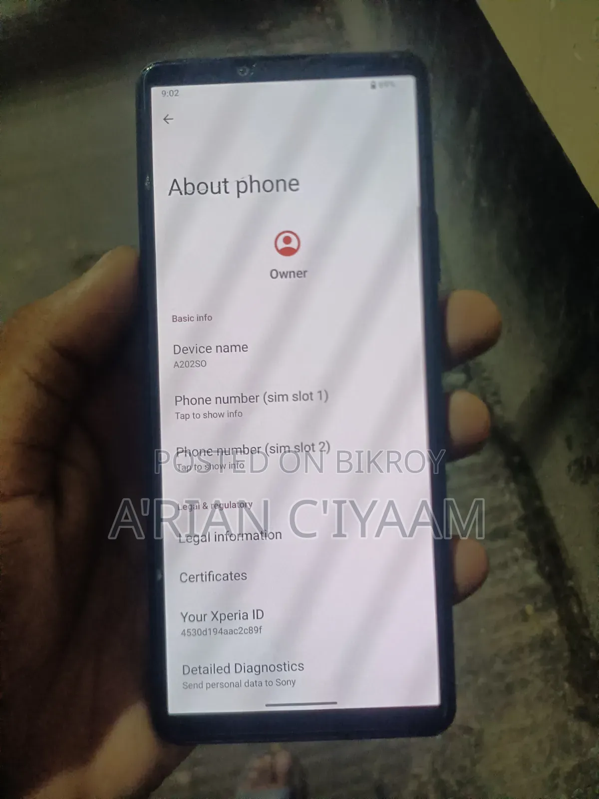 সনি এক্সপেরিয়া ১০ আইভি ১২৮ জিবি কালো