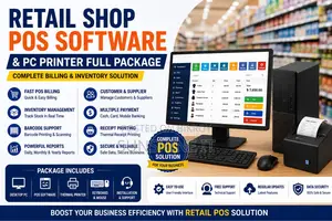 Retail Shop POS Software PC Printer Full Package