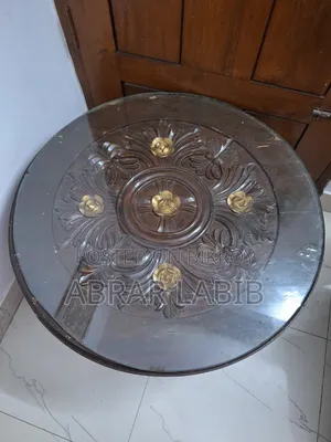 সেগুন কাঠের টেবিল গ্লাস টপসহ 
Shegun Wood Big Table With Glass On Top
