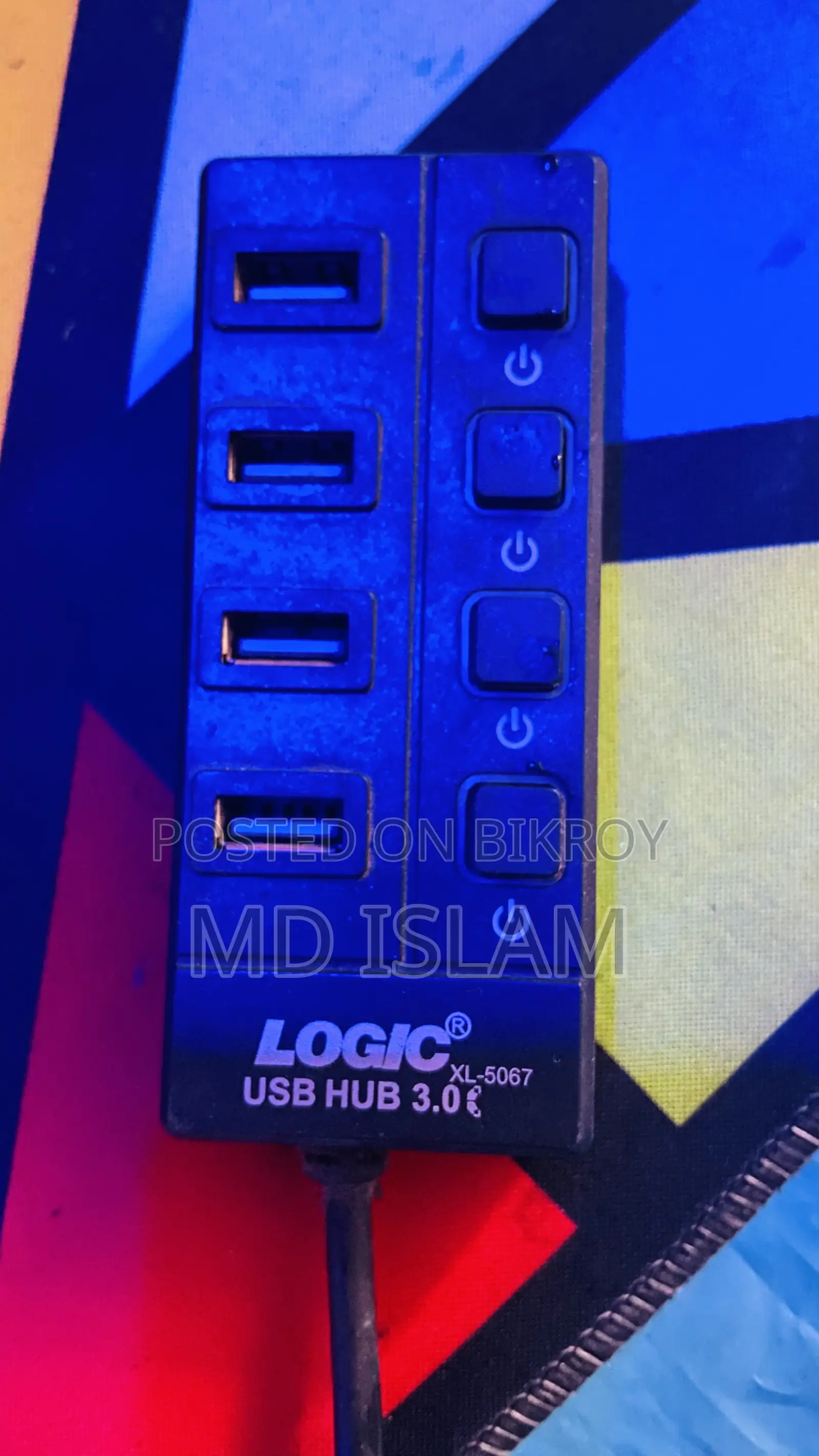 Logic Xl-5067 Usb Hub 3.0 (4 Ports With Switch)
