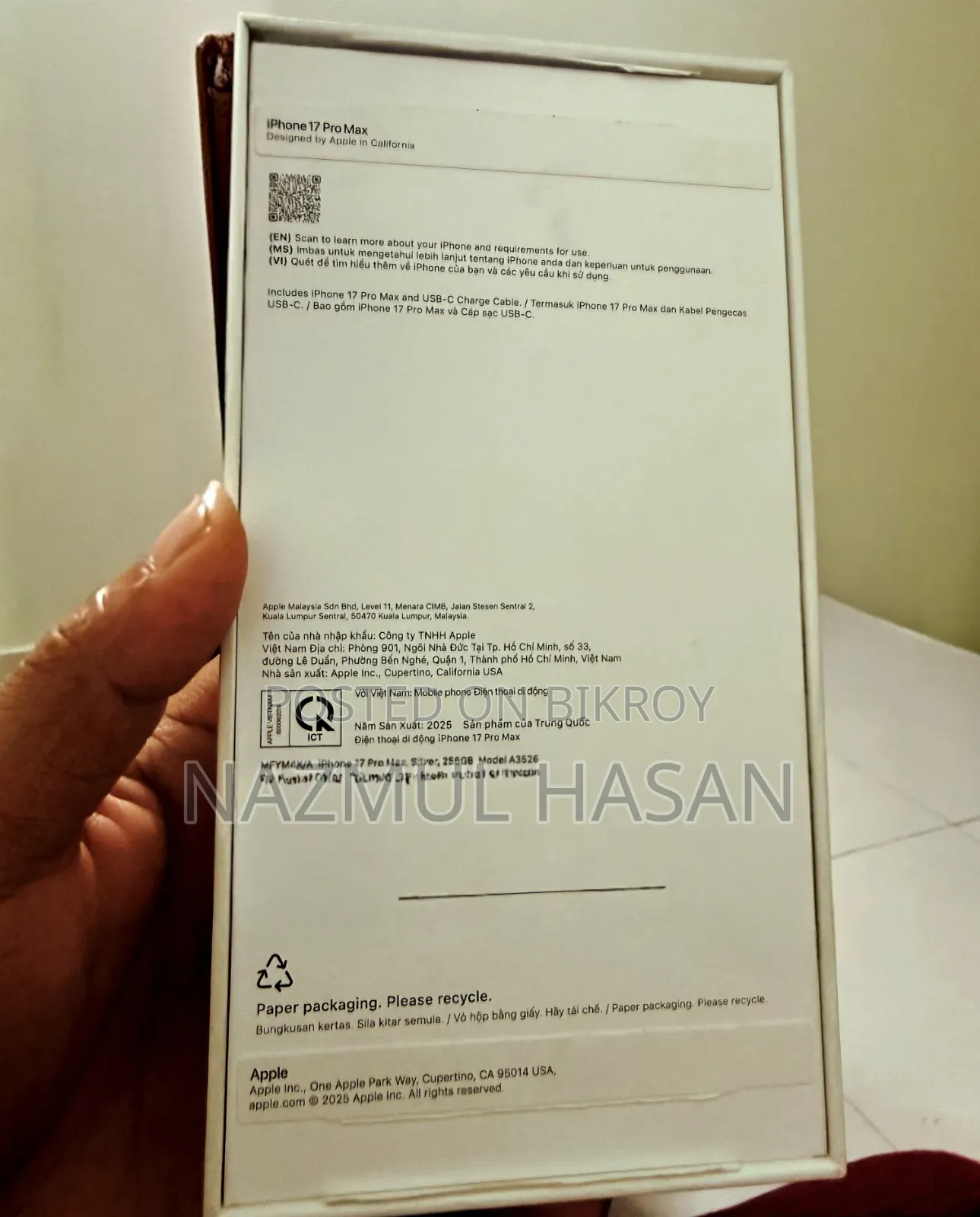 Apple iPhone 17 Pro Max 256 GB White