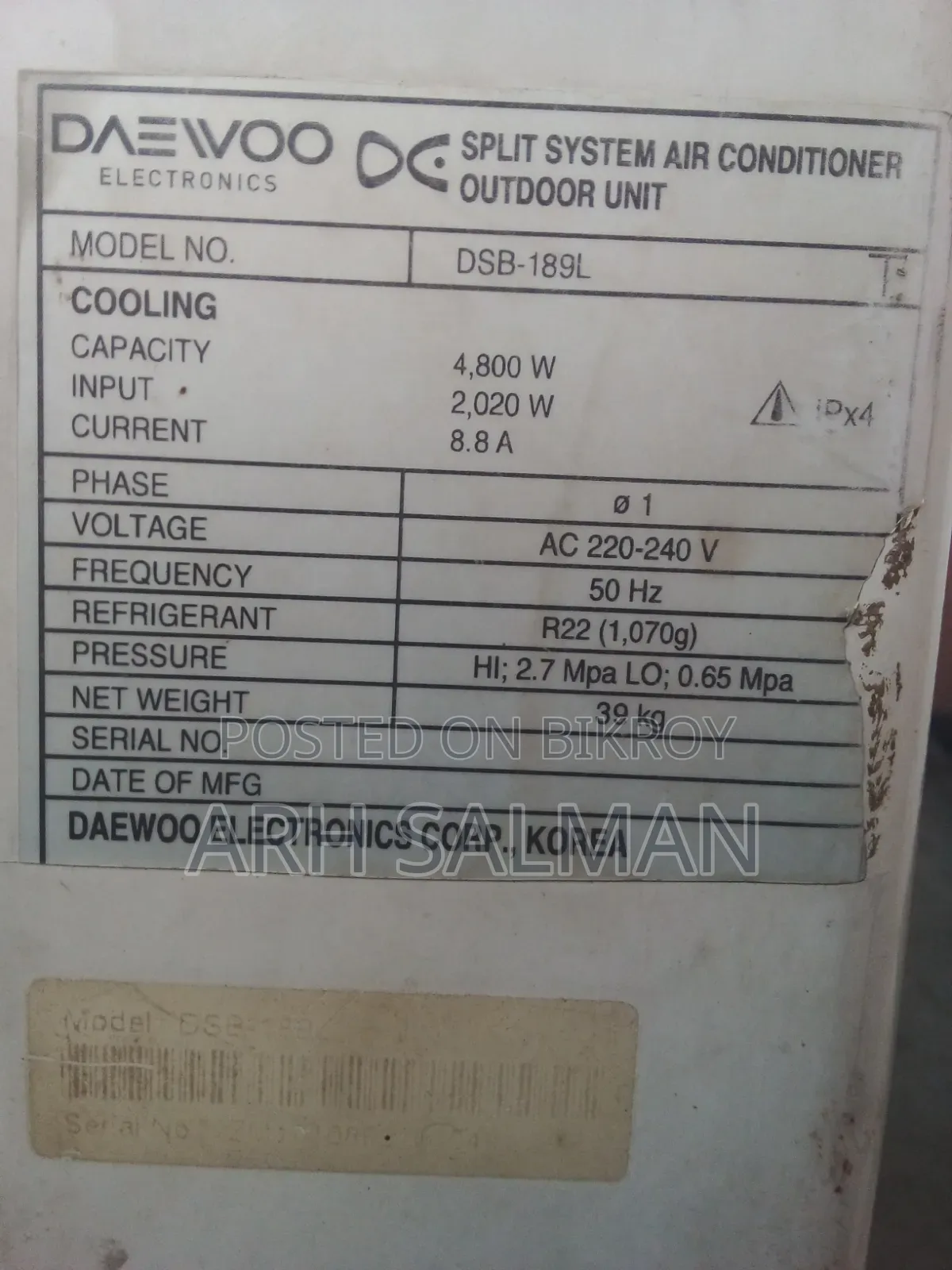 Samsung 1.5 Ton Non Inverter