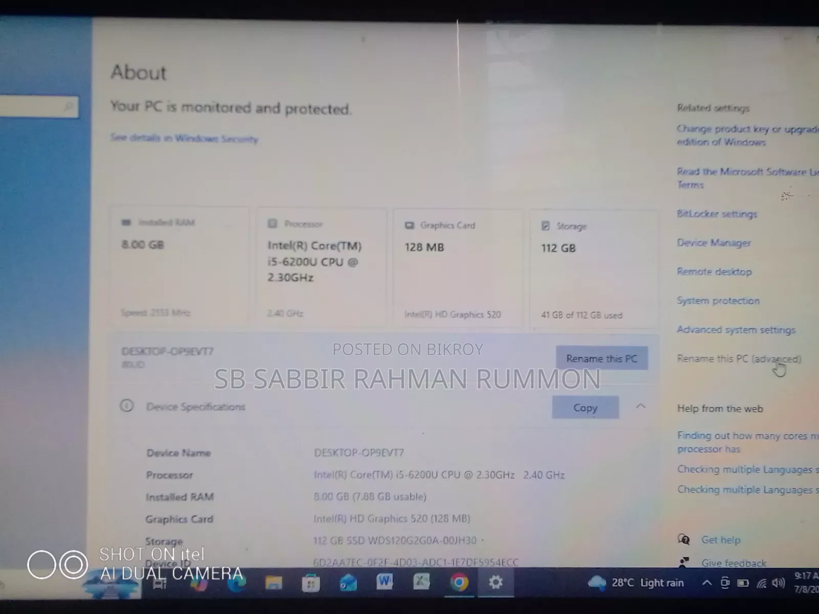 Laptop Lenovo IdeaPad 110 8GB Intel Core i5 SSD 128GB