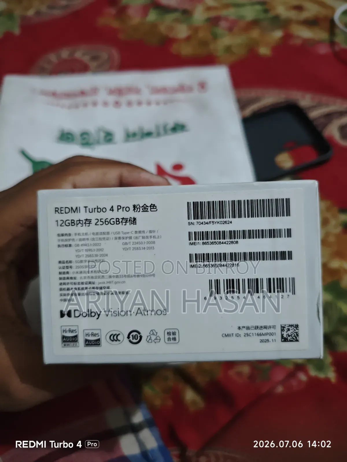 Xiaomi Redmi Turbo 4 Pro 256 GB White
