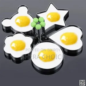 4 Piece Fried Egg Tools, Stainless Steel Omelet Mold Breakfast