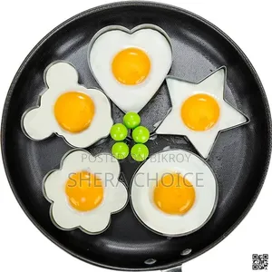4 Piece Fried Egg Tools, Stainless Steel Omelet Mold Breakfast