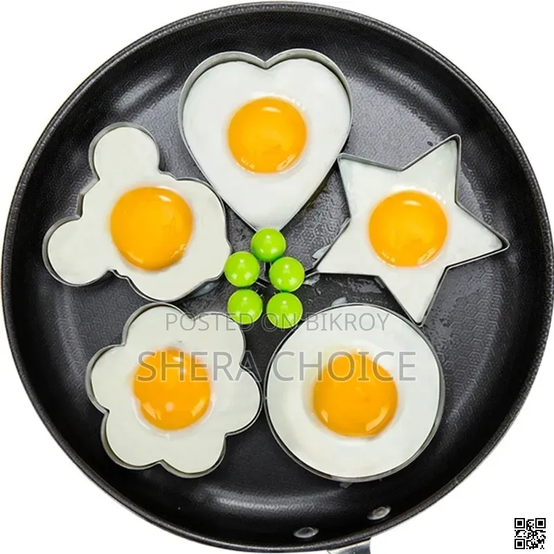 4 Piece Fried Egg Tools, Stainless Steel Omelet Mold Breakfast