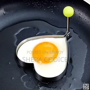 4 Piece Fried Egg Tools, Stainless Steel Omelet Mold Breakfast