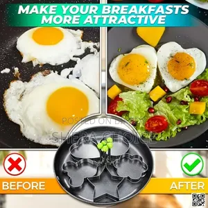 4 Piece Fried Egg Tools, Stainless Steel Omelet Mold Breakfast