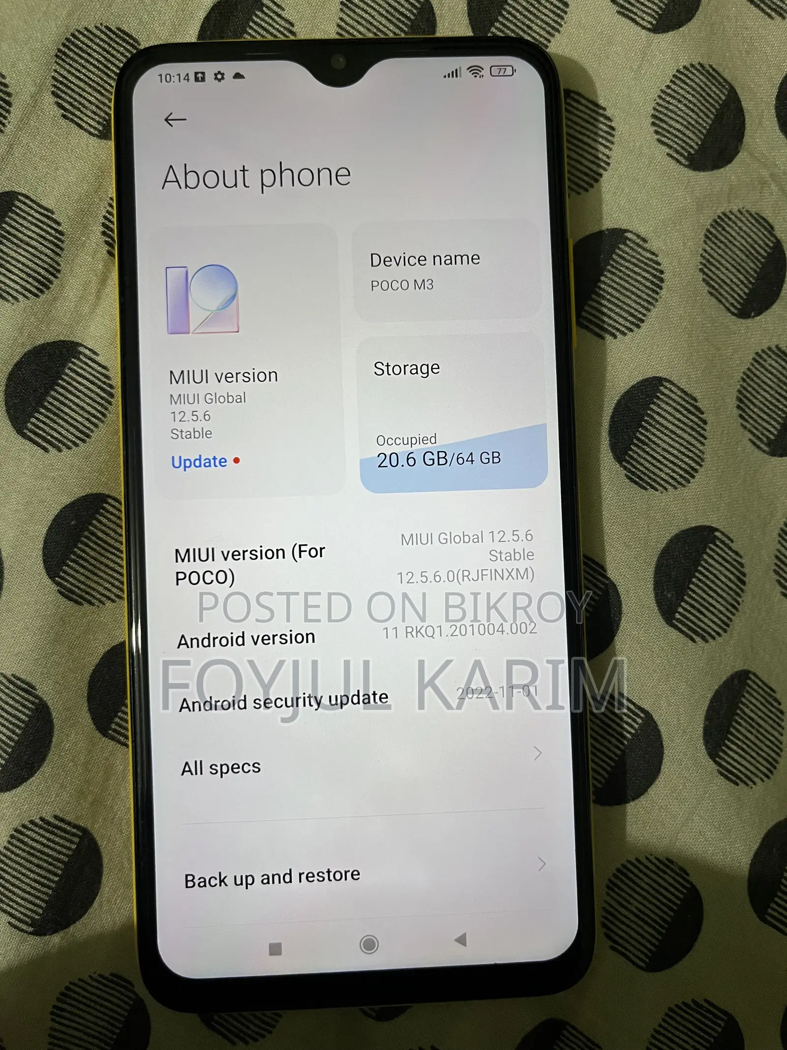 Xiaomi Poco M3 64 GB Yellow