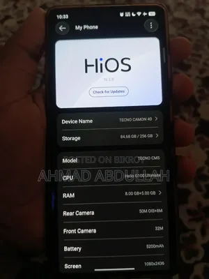 Tecno Camon 40 256 GB Silver