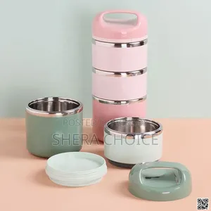 Tedemei 4-Layer Stainless Steel Leak-Proof Handle Lunch Box