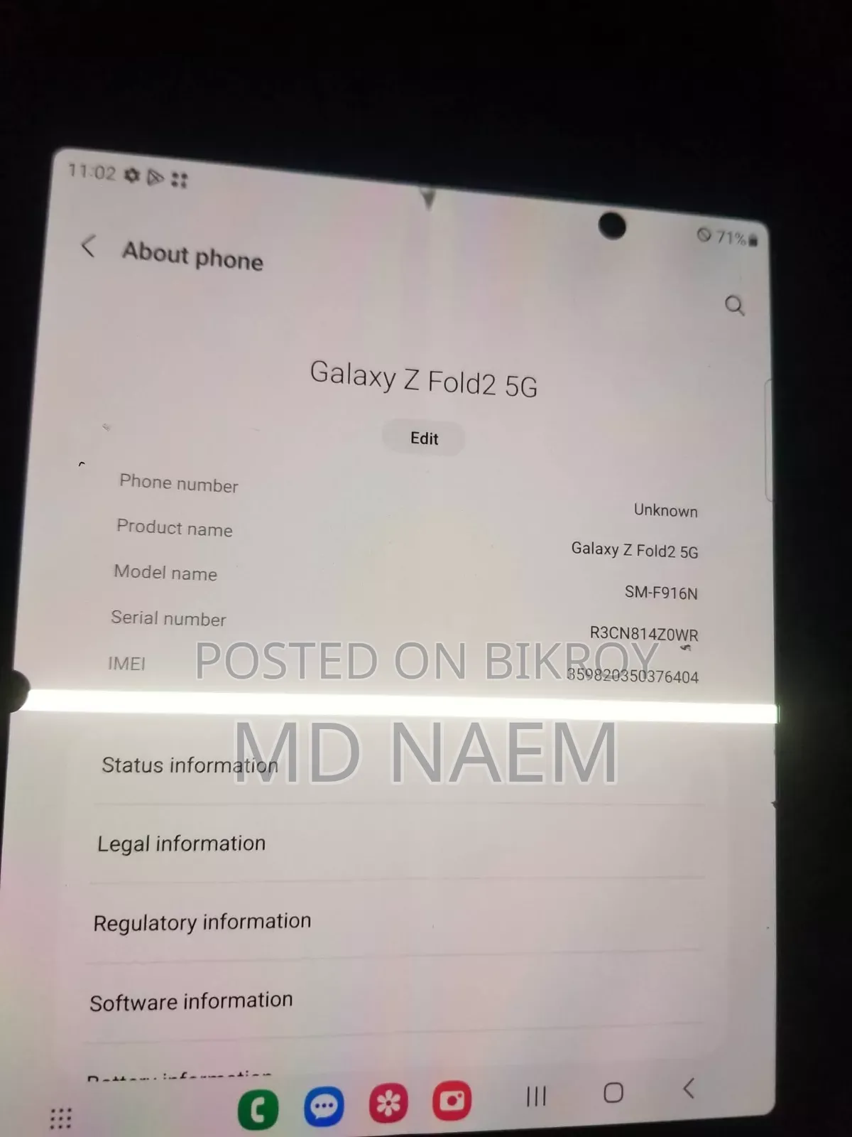 New Samsung Galaxy Z Fold 2 512 GB Rose Gold