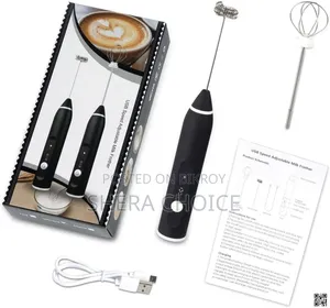Rechargeable Handheld 3-Speed Adjustable Coffee Mixer 2-in-1 Milk Frother