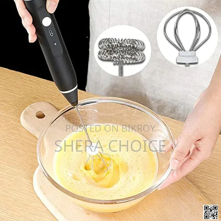 Rechargeable Handheld 3-Speed Adjustable Coffee Mixer 2-in-1 Milk Frother