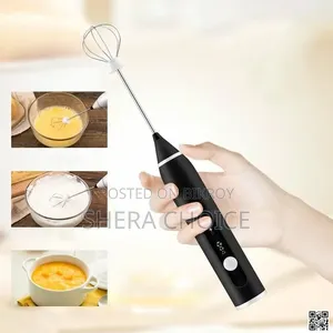 Rechargeable Handheld 3-Speed Adjustable Coffee Mixer 2-in-1 Milk Frother