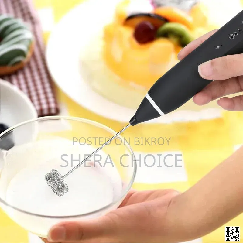 Rechargeable Handheld 3-Speed Adjustable Coffee Mixer 2-in-1 Milk Frother
