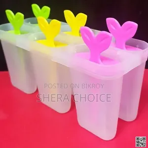Ice Cream Mold (Oval) Ice Cream Lolly Mold for Home Use - 6 PCS