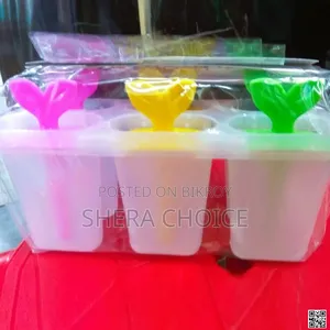 Ice Cream Mold (Oval) Ice Cream Lolly Mold for Home Use - 6 PCS