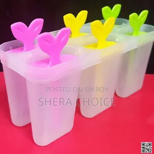 Ice Cream Mold (Oval) Ice Cream Lolly Mold for Home Use - 6 PCS