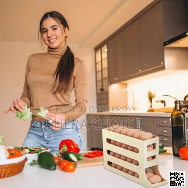 4-Tier Egg Dispenser, Refrigerator Egg Storage 4-Tier