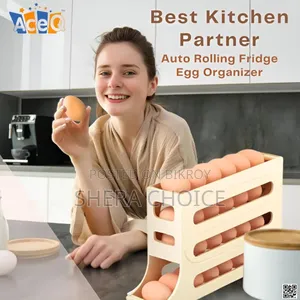 4-Tier Egg Dispenser, Refrigerator Egg Storage 4-Tier
