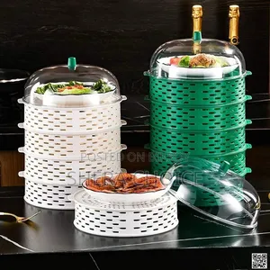 5 Layer Food Cover, Transparent Stackable Dustproof