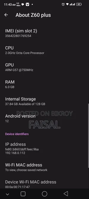 Symphony Z60 64 GB Blue
