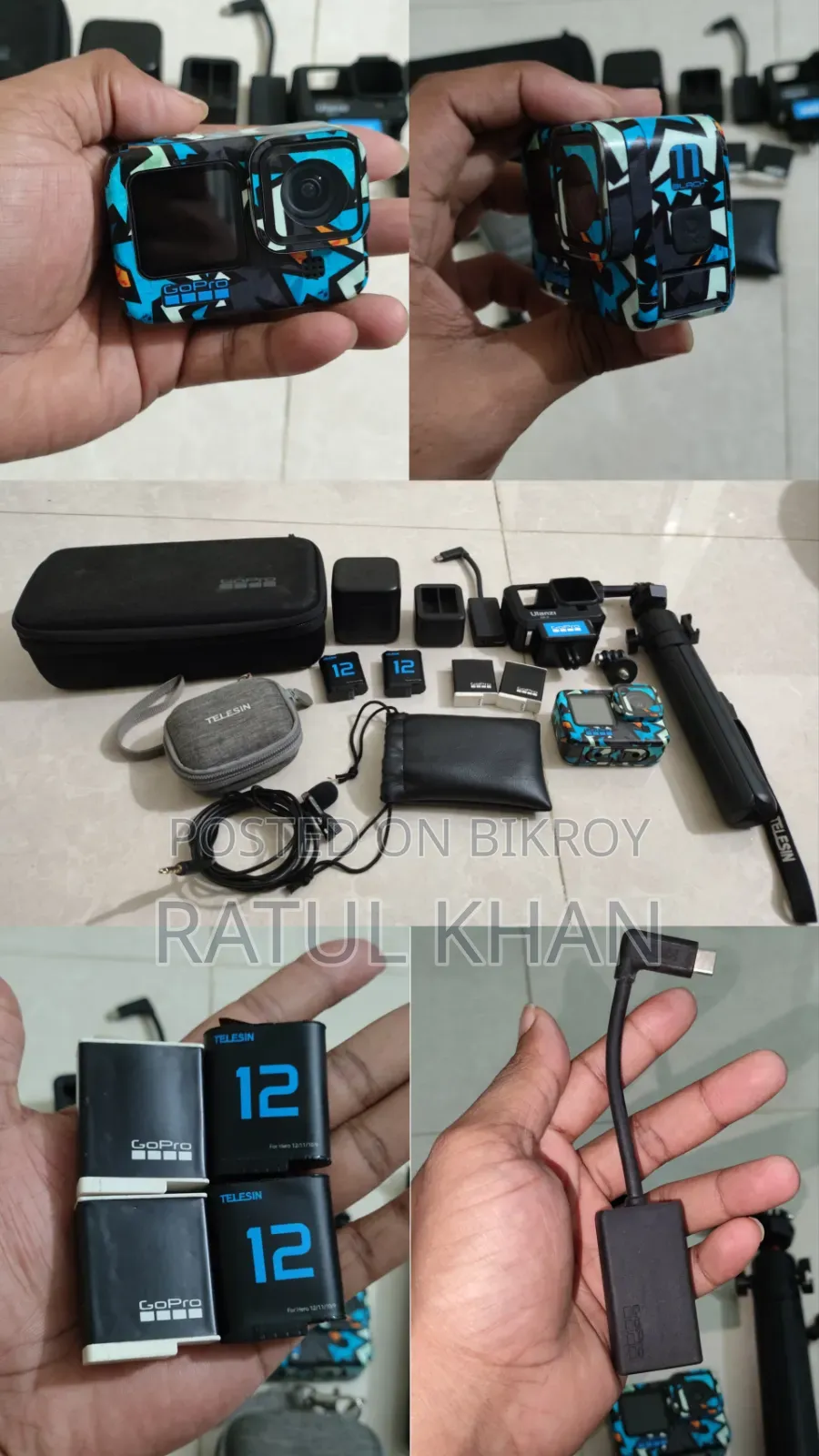 Gopro Hero 11 Black ভ্লগিং সেটআপ ১০০% ওয়াটারপ্রুফ বিক্রয় হবে