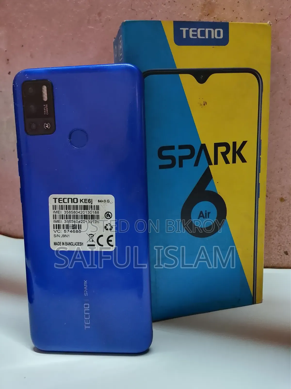 Tecno Spark 6 Air 64 GB Blue