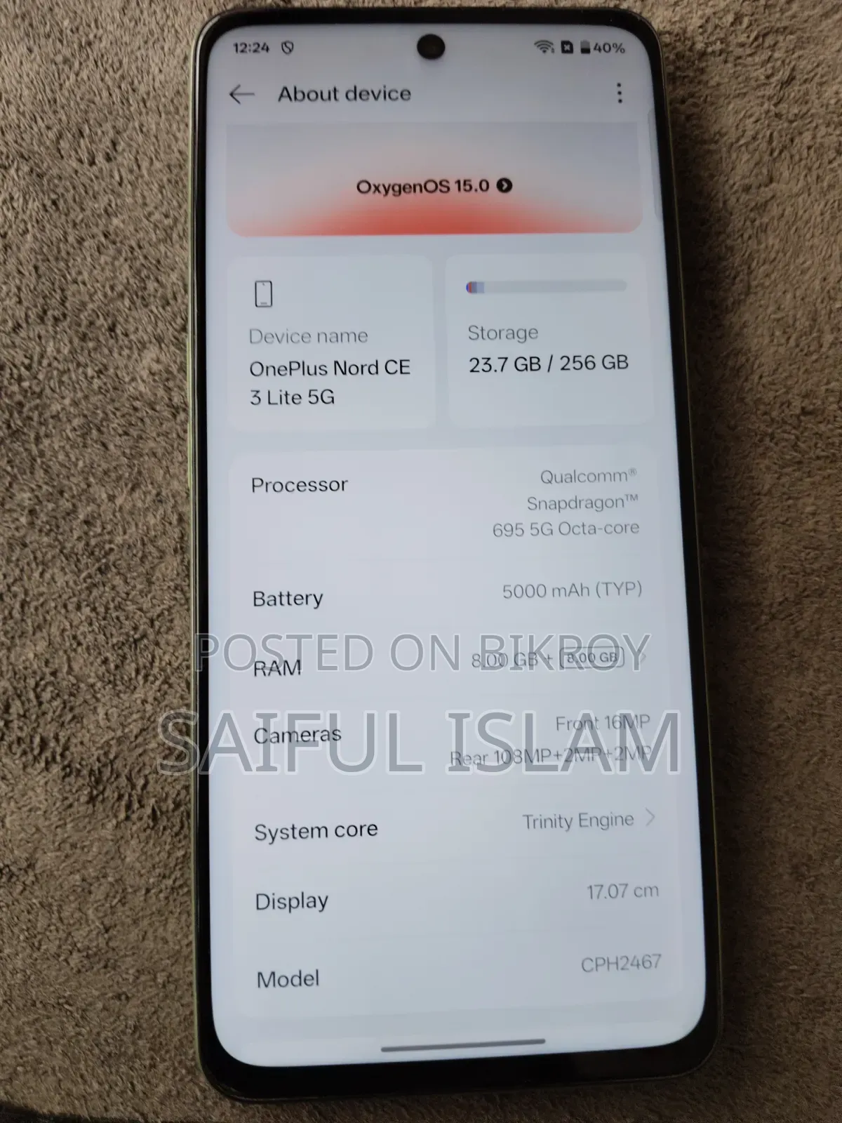 New OnePlus Nord CE 3 Lite 5G 128 GB Green
