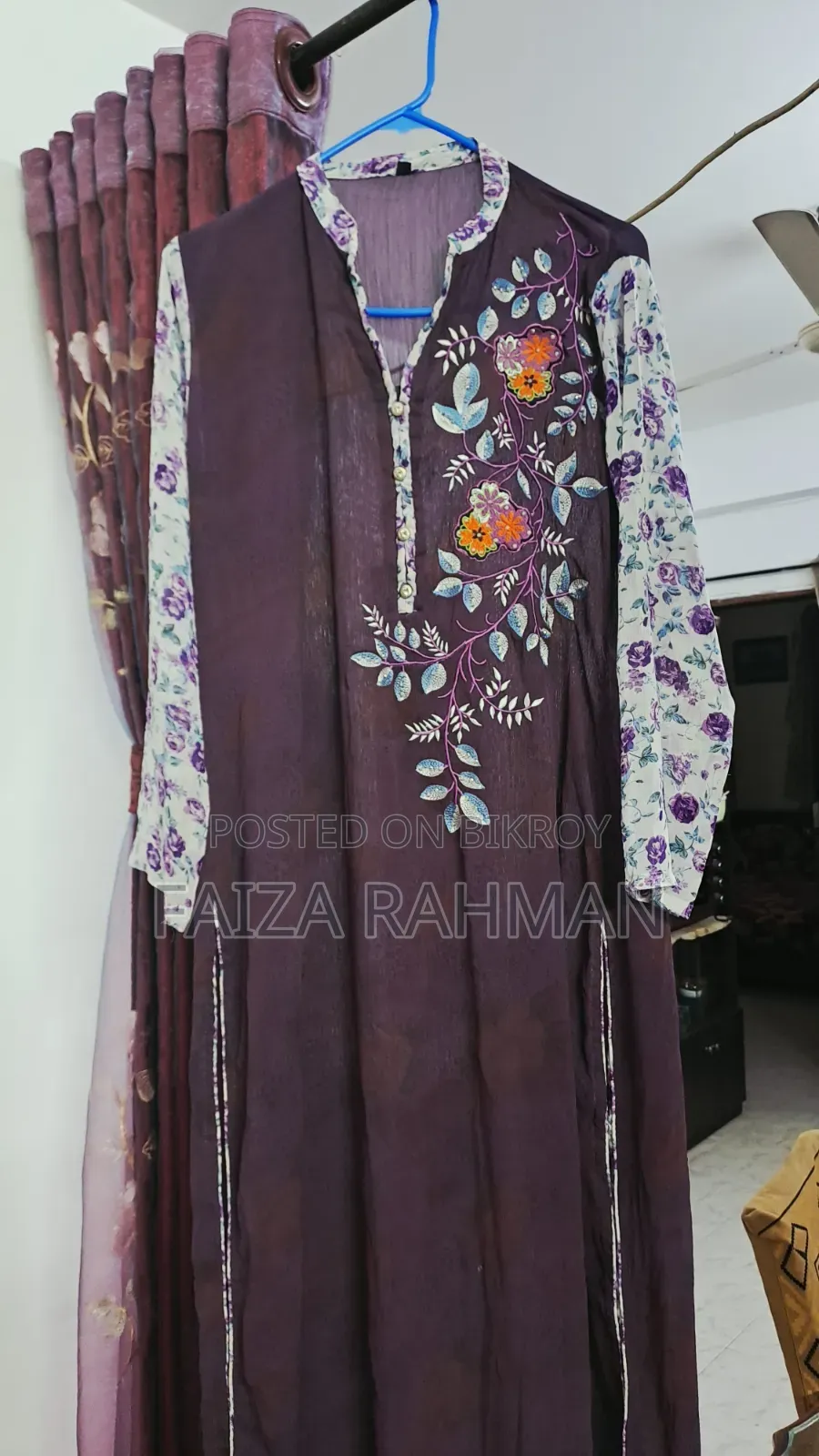 ভায়োলেট লং ওয়্যার ফ্যাশনেবল ড্রেস
