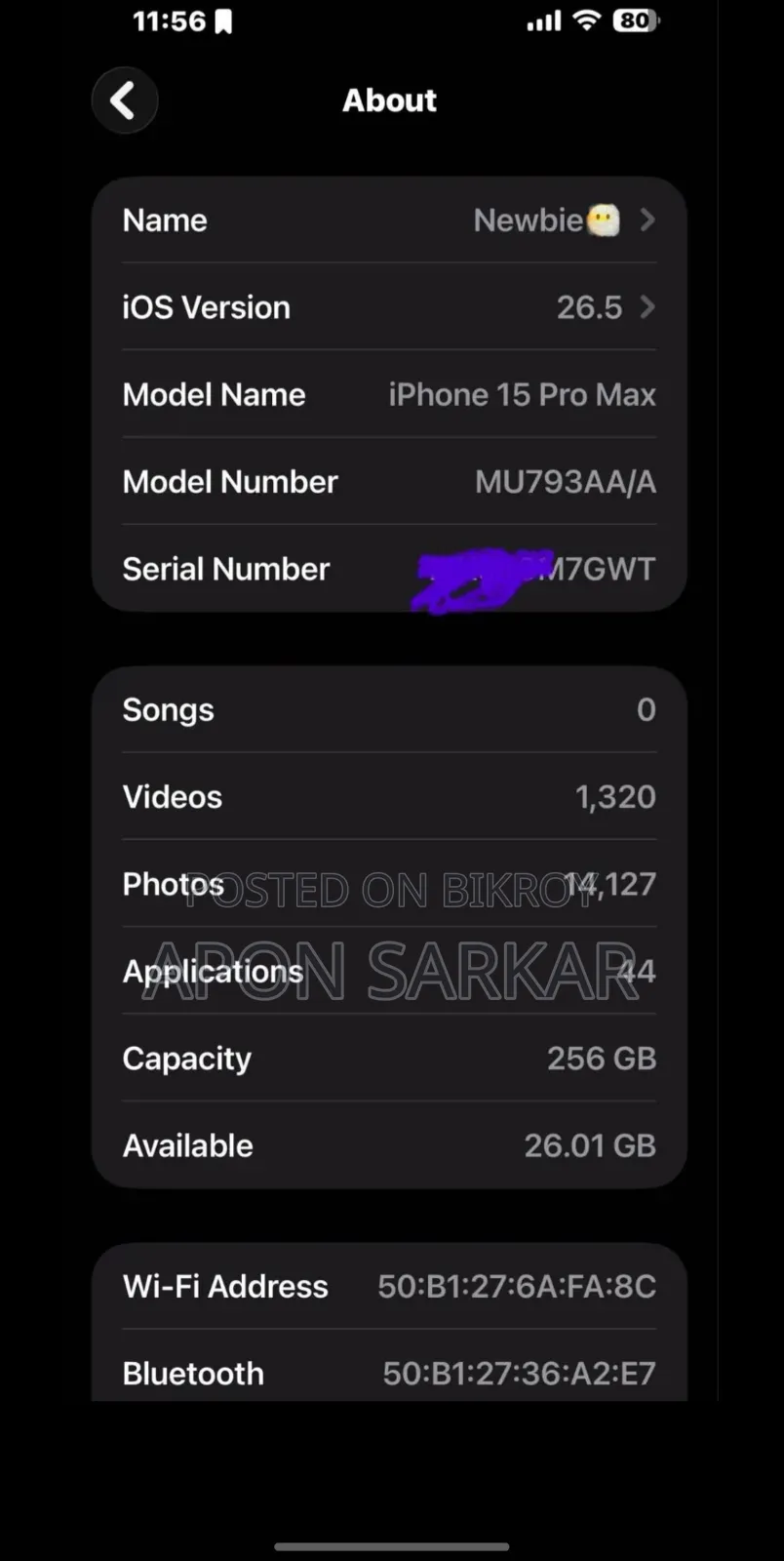 Apple iPhone 15 Pro Max 256 GB Silver