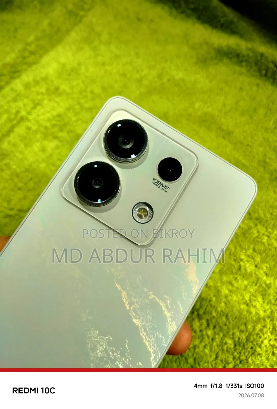 Xiaomi Redmi Note 13 ১২৮ জিবি সাদা