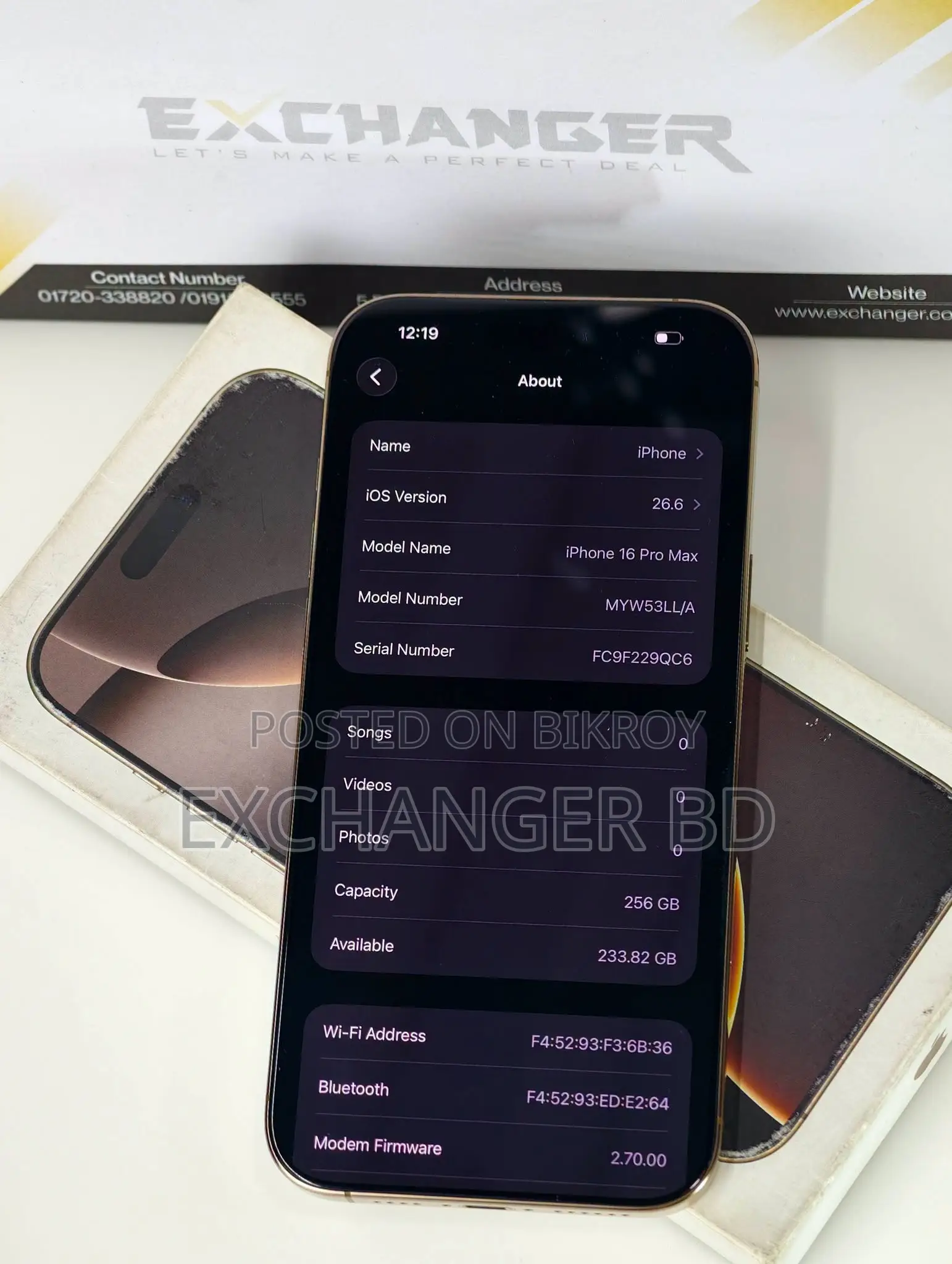 Apple iPhone 16 Pro Max 256 GB Gold