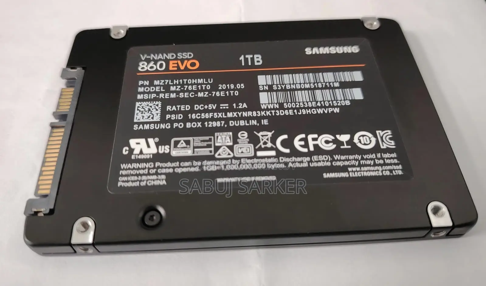 Samsung 860 Evo 1tb 2.5inch Sataiii SSD