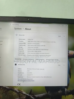 Laptop HP 15 8GB AMD Ryzen 3 SSD 512GB