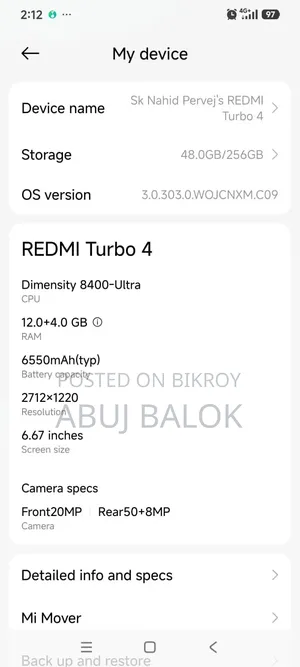 New Xiaomi Redmi Turbo 4 256 GB Gray