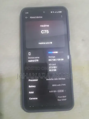 Realme C75 128 GB Black
