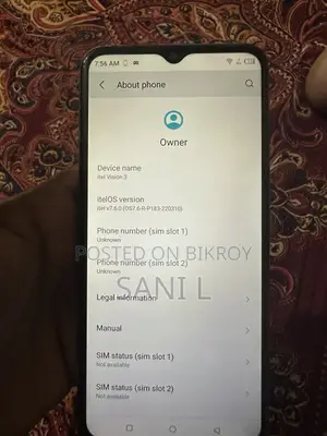 আইটেল ভিশন ৩ টার্বো ৬৪ জিবি ব্লু