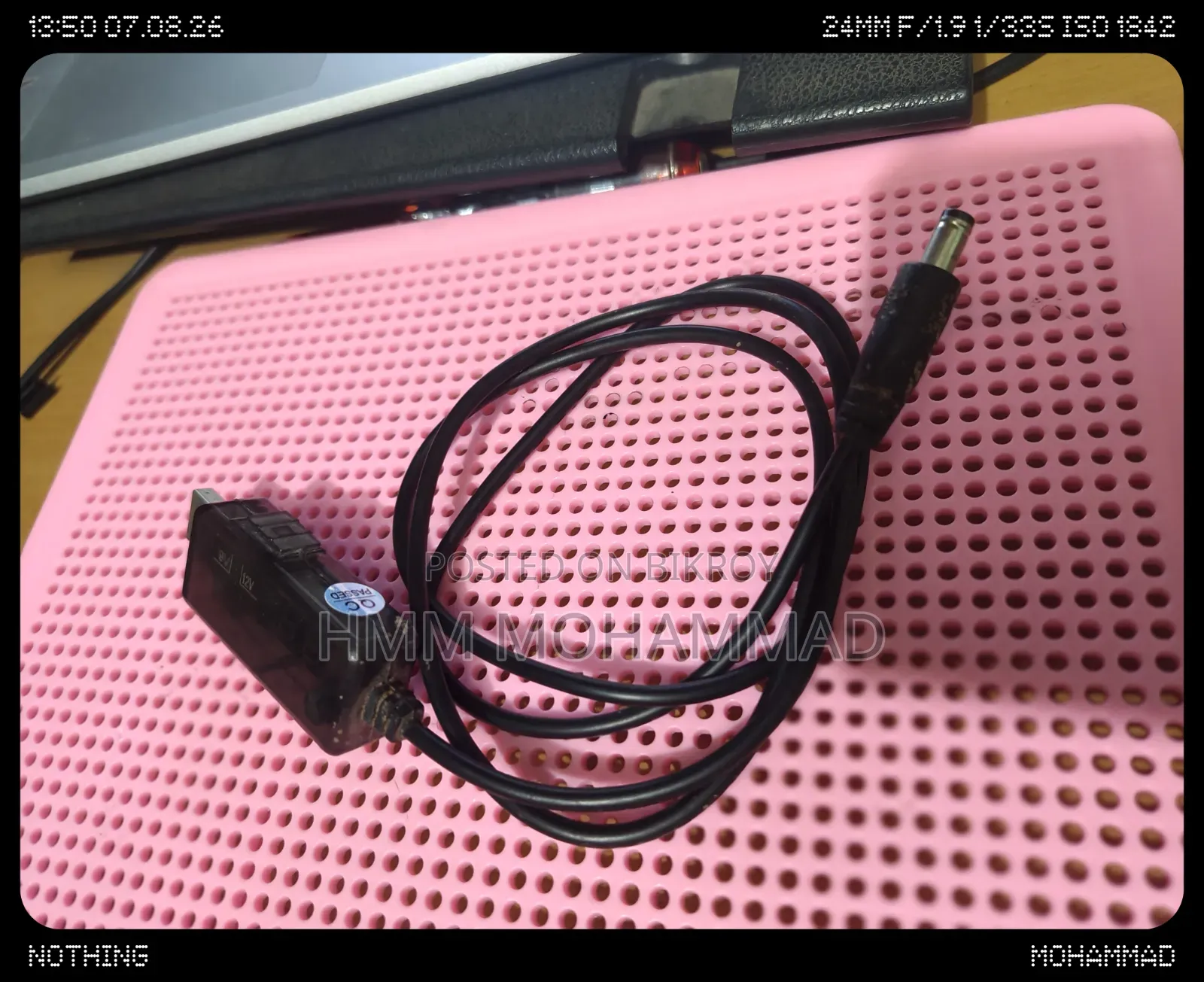 USB to DC 9V/12V Step-Up Converter Cable (With Digital Display)