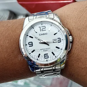 Casio MTP-1314 Men's Watch – White Dial Stainless Steel