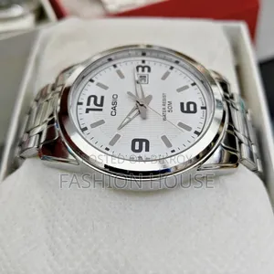 Casio MTP-1314 Men's Watch – White Dial Stainless Steel