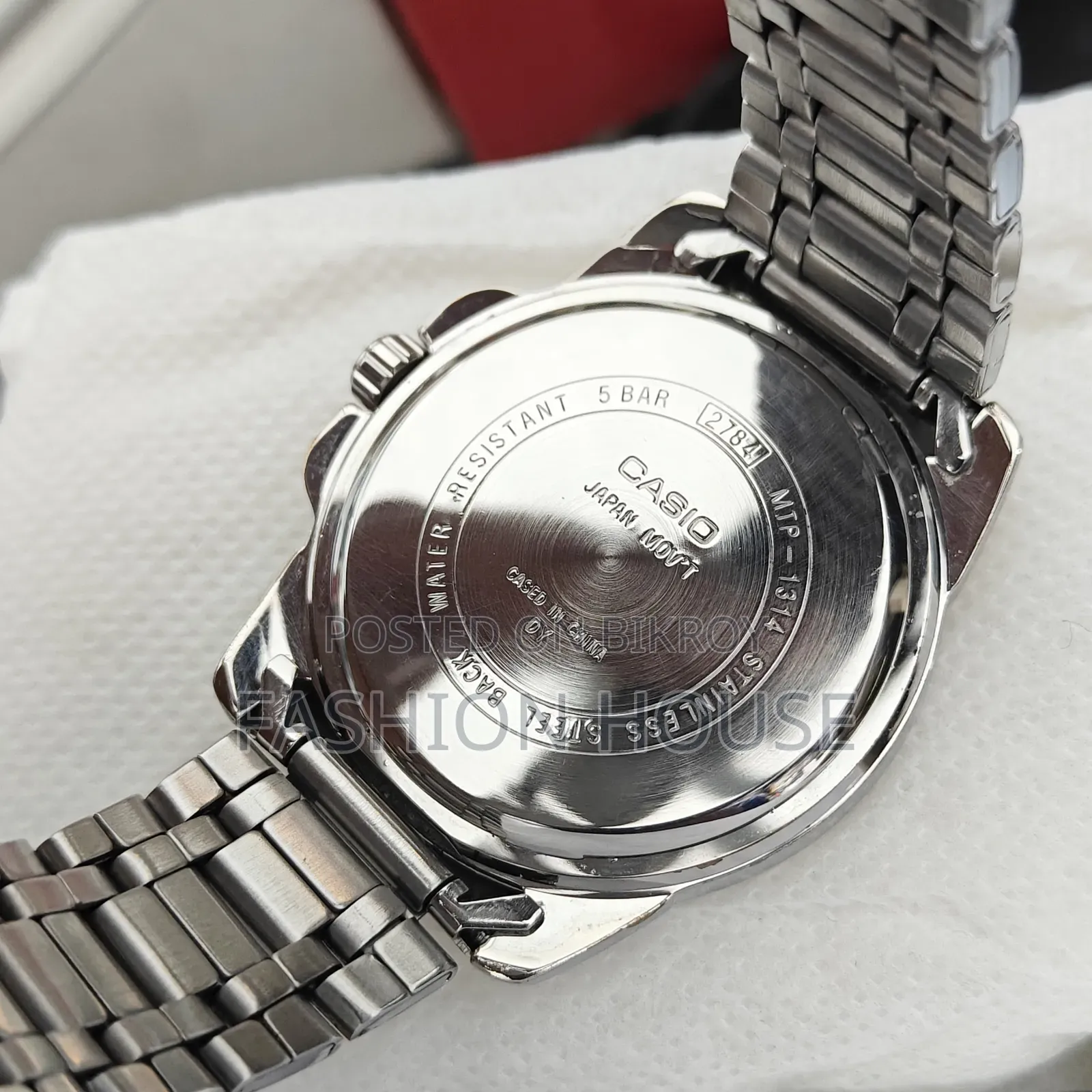Casio MTP-1314 Men's Watch – White Dial Stainless Steel
